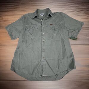 Carhartt XL Vintage Y2K Workwear Chore Shirt Double Pocket USA Rugged Button Up